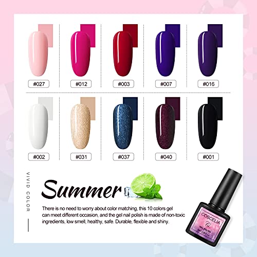 Saint-Acior 36W UV-LED Nagellampe Starterset 10x Gel Lacken für UV Nageldesign Gelnägel Nagelset uv Gel Lacken Set – Bild 2