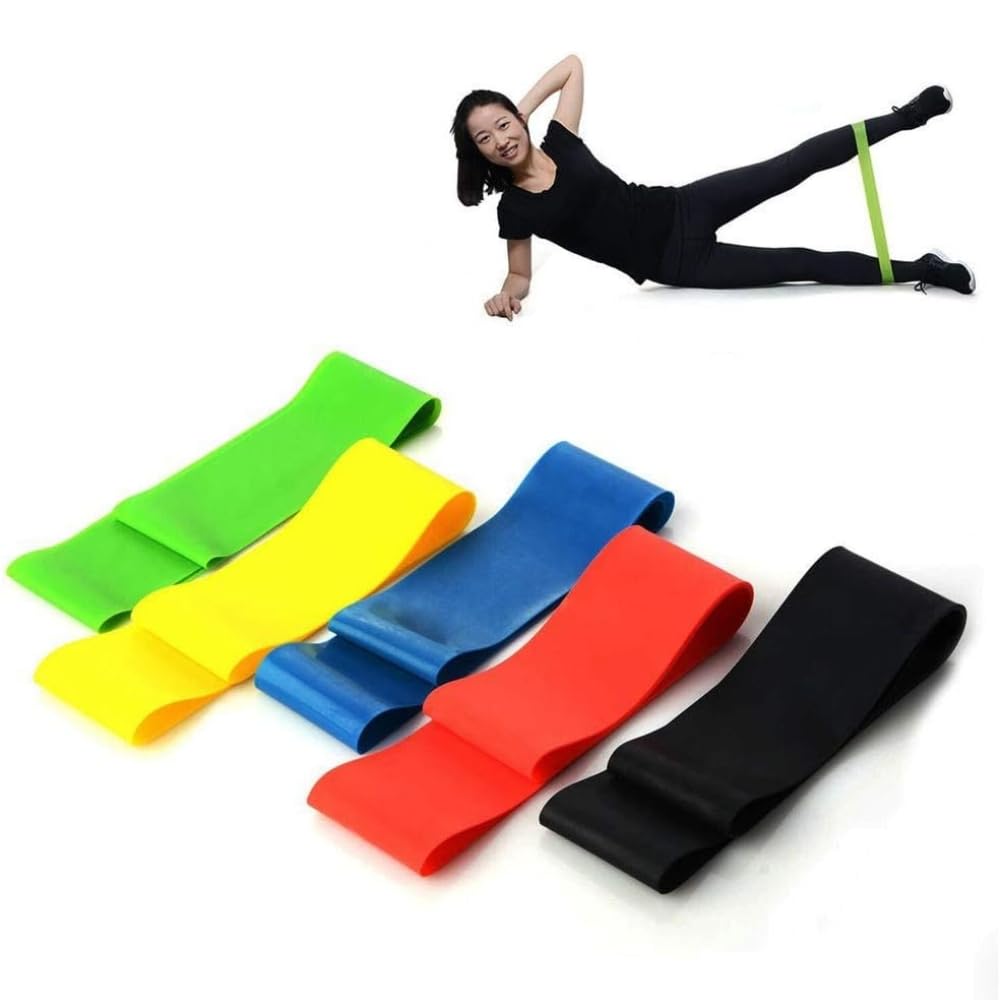 Kit 5 Faixas Elásticas Mini Band Premium e Thera Band Fitness - Elásticos para