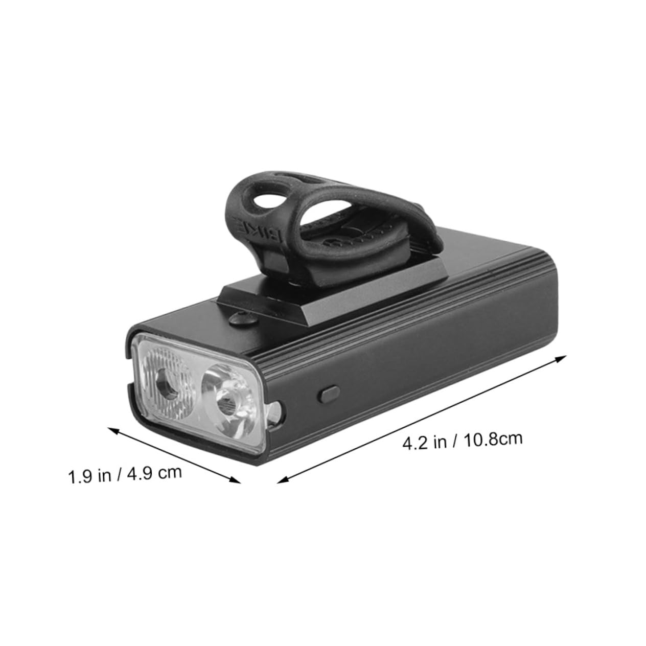 BESPORTBLE 1 Set Rechargeable Bike Headlight Rainproof LED Front Lamp for Outdoor Riding Lightweight Design with Power Display and Safety Side Light