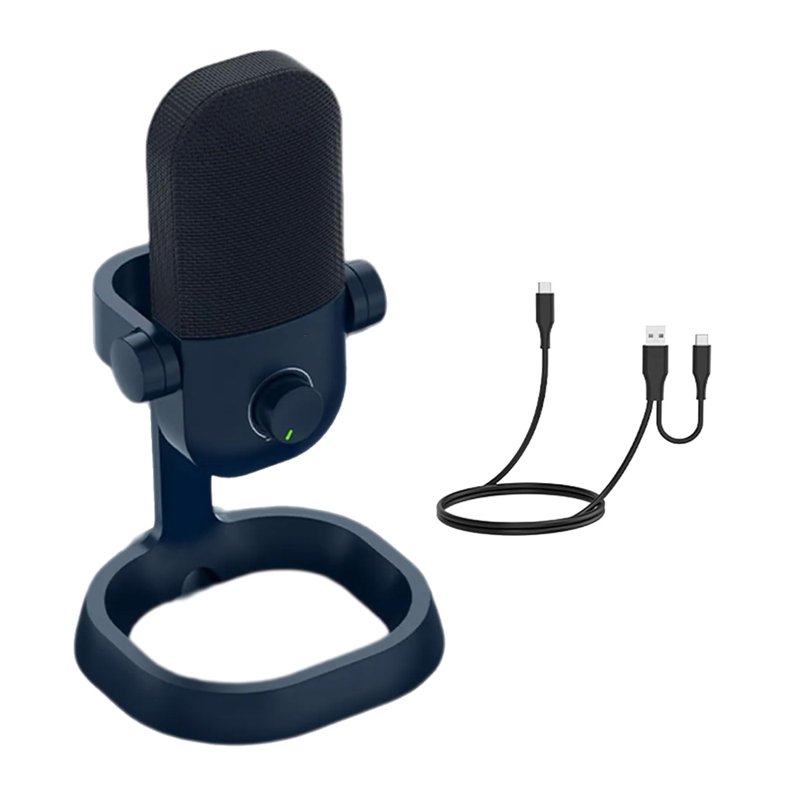 Microfono a condensatore USB con risoluzione con campionamento uditivo a 24 bit e funzione auricolare Pickup professionale per podcast