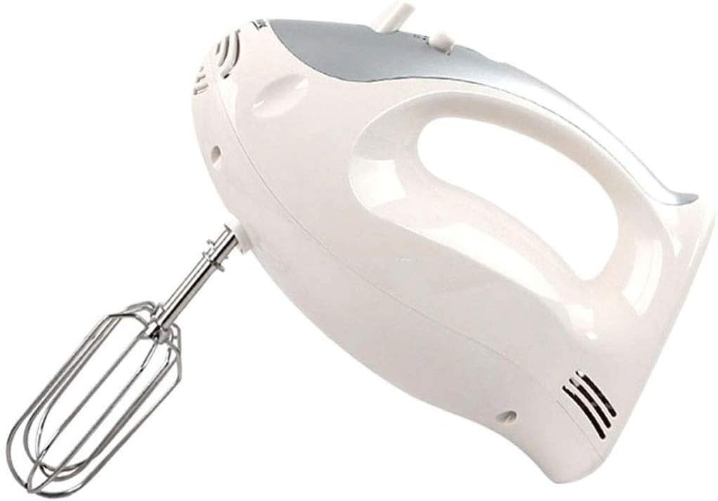 Electric Hand MiPB9rrless Steel Attachments, 5-Speed and Button, Includes; Beaters, Dough Hooks and Balloon Whisk