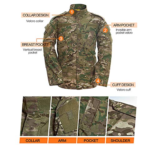 image for Minghe Military Tactical Men's Combat Uniform Set Shirt and Pants Sets