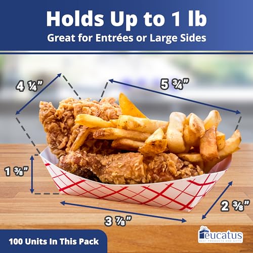 image for EUCATUS BEST PRODUCTS & GIFTS Heavy Duty, Greaseproof 1 Lb Paper Food 