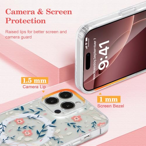 Etui compatible Magsafe iPhone 15 Pro protection antichocs transparente
