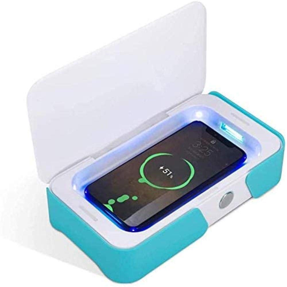 Portable UV Sterilizer Disinfection Device, Mobile Phone Wireless Charging Disinfection Box Ozone Voice Broadcast Large Size Square Portable Disinfection Machine