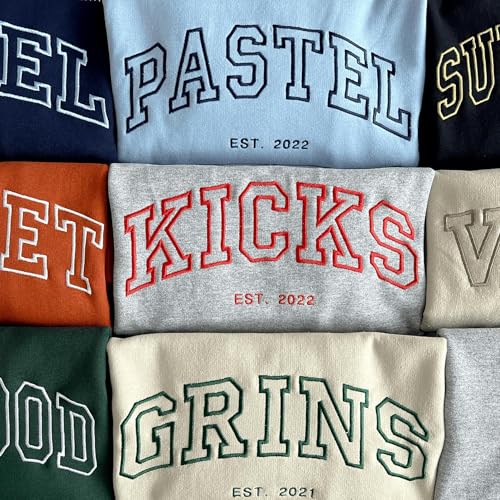 NAZENTI Custom Embroidered Sweatshirt and Hoodie, Personalized Sweatshirts with Custom Text on Sleeve, Gift for Christmas3