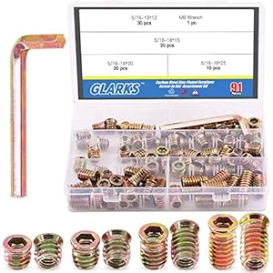 Glarks 90Stk. Gewindeeinsätze Muttern Set