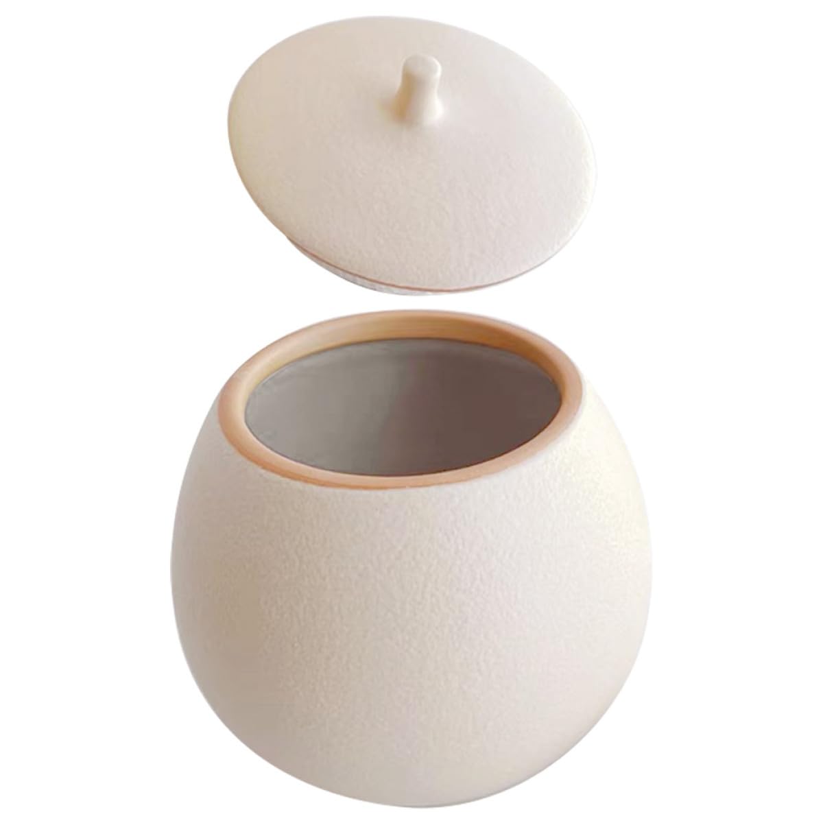 PRETYZOOM Tarro de Cerámica Pequeño con Tapa Hermética para Almacenar Té Suelto, Recipiente Multifunción para Cocina, Contenedor de Alimentos Secos y Especias, Adecuado para Mantener