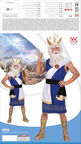 Zeus Costume Small for Toga Party Rome Sparticus Fancy Dress - Image 4