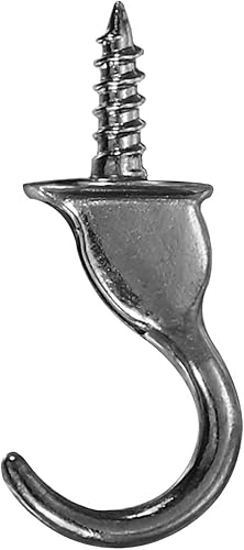 Miniatura 6 de YOKIVE 6 ganchos para colgar en el techo, gancho atornillado montado en la pared, plantas colgantes ideales para oficina, hogar, uso diario (gris,