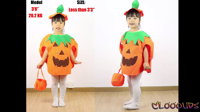 Disfraz 3PCS Calabaza para Niños Halloween Fiesta miniatura 6