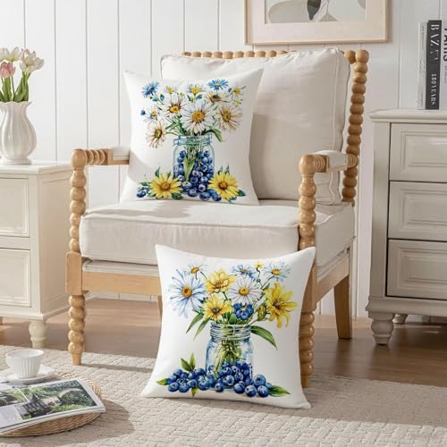 Housse coussin 70x70cm velours de luxe bleu avec fermeture éclair - 4