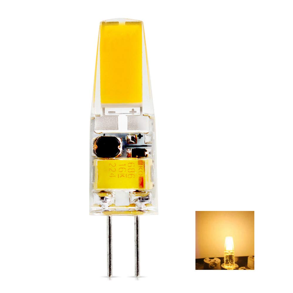 No Flicker 2 5W Led Standard G4 Bi-Pin Base Bulb 2700K-3200K Warm White Light Bulb AC DC 12V