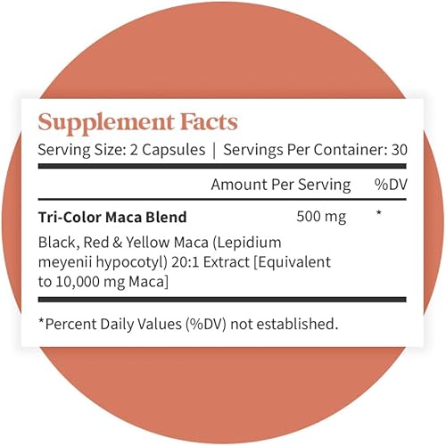 Miniatura 2 de Pattern Wellness Raíz de maca para hombres y mujeres, 10,000 mg, potenciador natural del estado de ánimo y el bienestar, mezcla óptima única para la