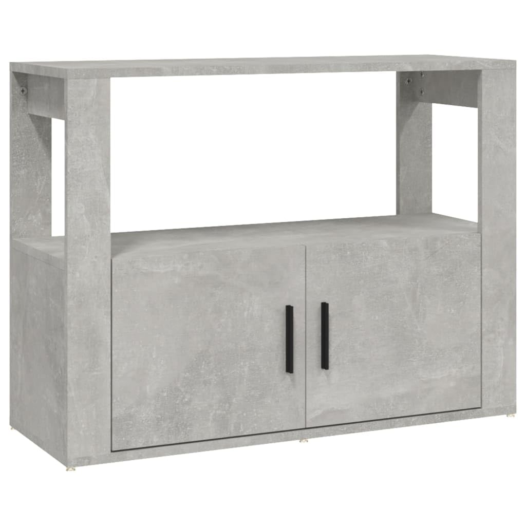 vidaXL Buffet Armoire de Rangement Organisateur de Maison Meuble de Rangement Armoire de Salon Gris Béton 80x30x60 cm Bois d'Ingénierie