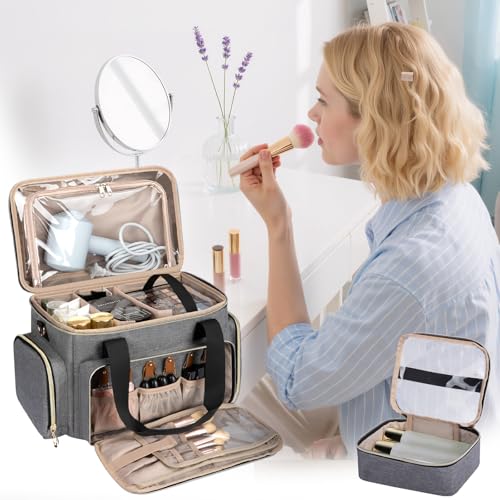 Image of GDNasist Large Makeup Bag, Portable Travel Makeup Bag Organizer