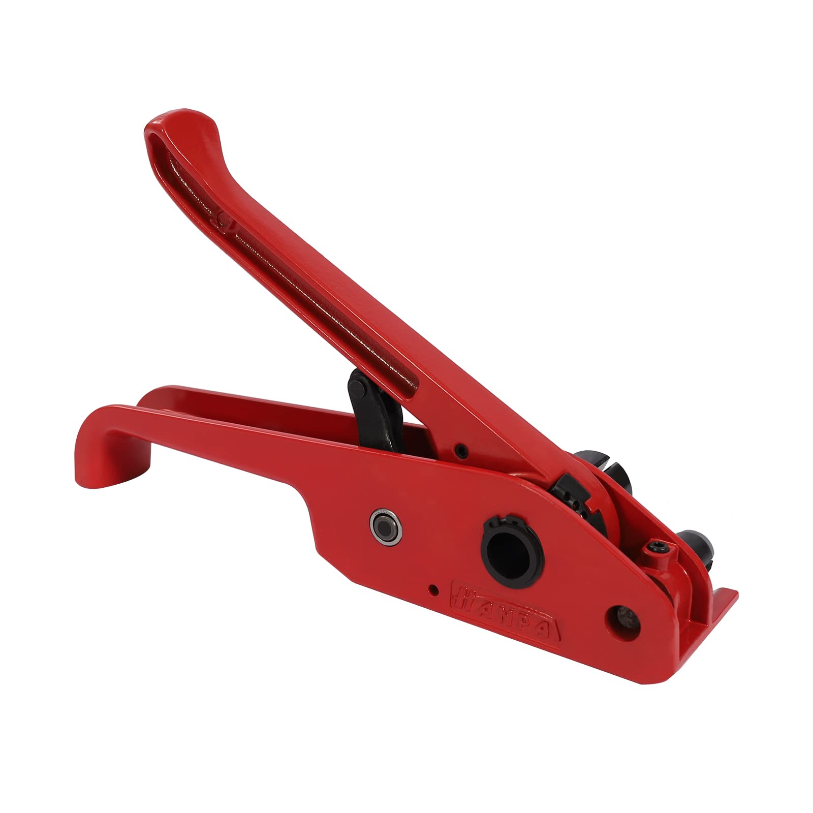 Juego de flejado manual, máquina de embalaje de envoltura PET/PP, herramienta de embalaje, incl. dispositivo de sellado tensor de 100 m, 50 piezas de clips, para envoltura de 12-16 mm (Paquete de 2)
