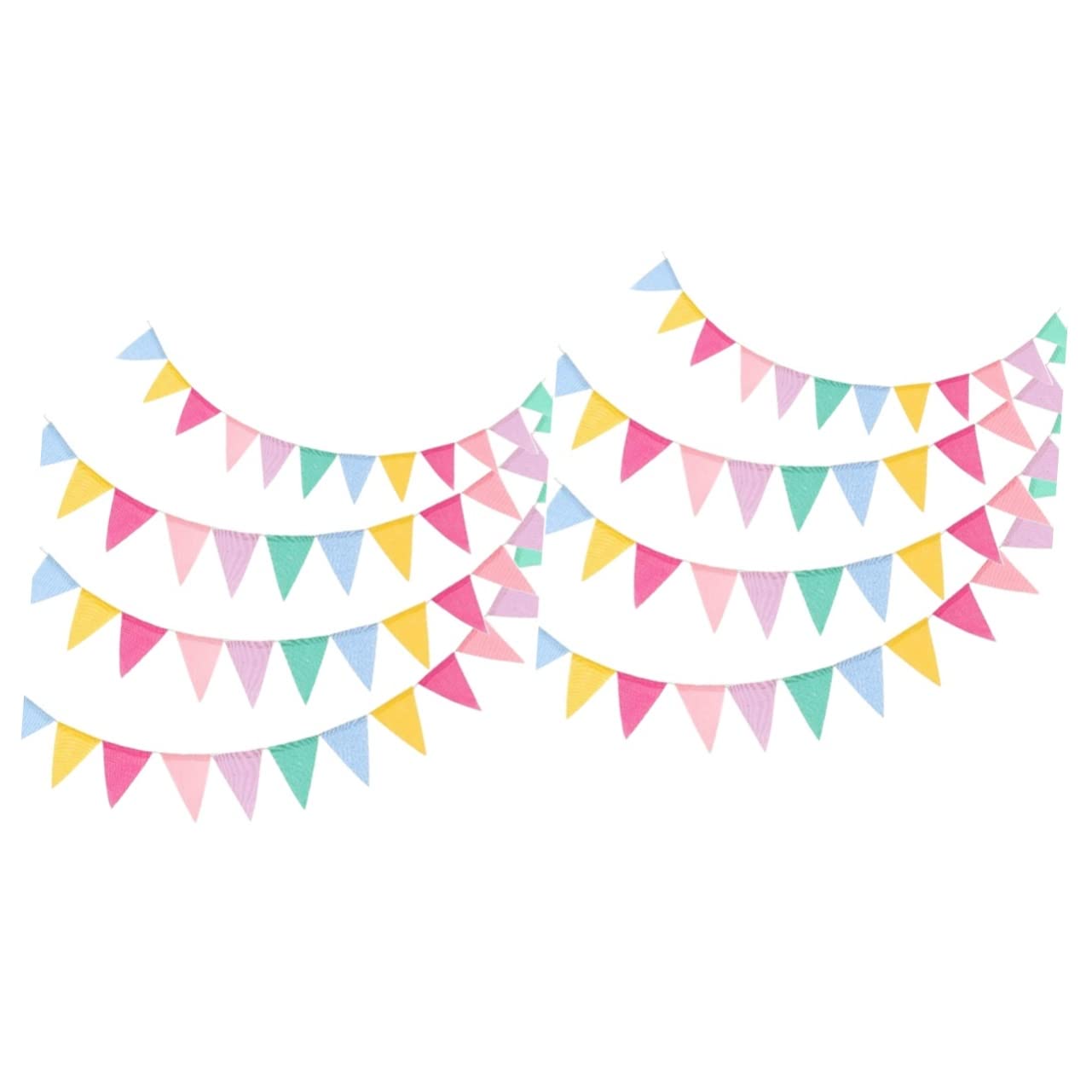 NUOBESTY 8stücke Bunte Wimpelkette Aus Leinenimitat Lange Girlande Mit Flaggen Für Hochzeiten Partys Geburtstagsfeiern Dekorationen Und Kinderzimmergestaltung