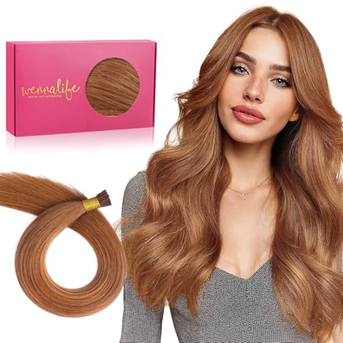 WENNALIFE I Tip Hair Extensions Human Hair, 50g 100s 16