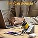 3 in 1 GaN Charger,80w Fast Charger Adapter with Type-C Cable & 2 USB Ports,Multi-Functional Retractable All in one Charger for Phone,Tablets,laptops (Yellow)