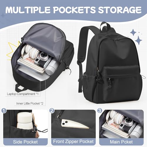 Glowic Laptop Backpack Black - Image 3