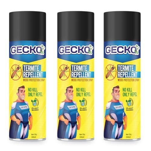 Gecko Termite Repellent Spray | 100% herbal, Termite Spray For furniture | Wood Preservative and Termite, Borer, Insect Repellant Spray| For Home, Kitchen and Offices | Pack of 3 | - FORMULATION 30 X