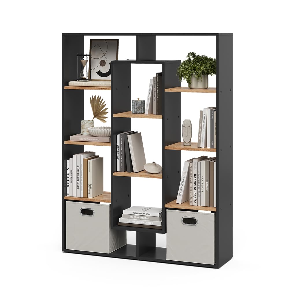 Vicco Meuble de Rangement Cube, Anthracite/chêne doré, 107.2x143cm | pour la séparation des espaces et le rangement flexible