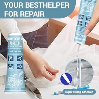 Colla per Tessuti, Colla Tessuto, Adesivo Trasparente e Impermeabile, Resistente ai Lavaggi, Cuce Colla Liquido, Extra Forte e Permanente, Professionale
