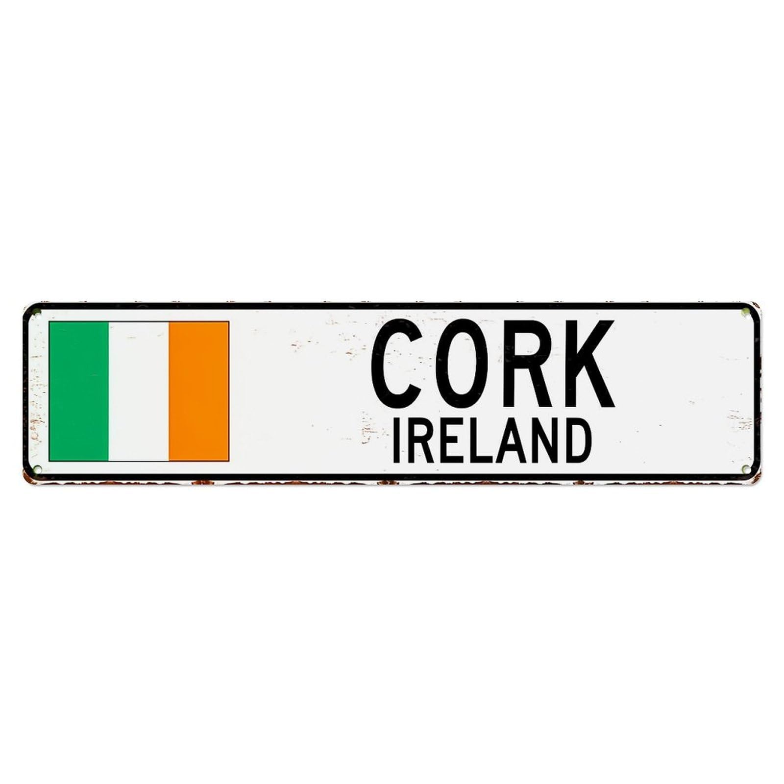 Jdyansheng Vintage Cork Ireland Flag Sign Tin Sign Metal Poster Metal Signs For Home Man Cave Bar Cafe Kitchen Laundry Room Wall Decorations 4X16 Inches