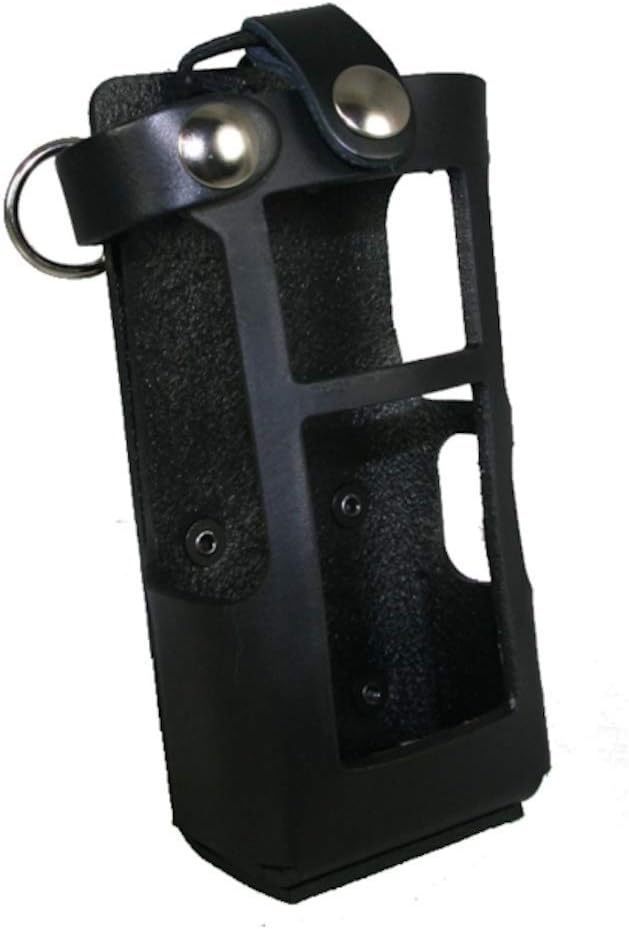 Boston Leather Firefighter's Radio Holder for Motorola (APX 6000/6000 XE Model 3.5 / Silver/No)
