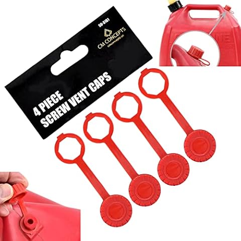 Replacement Gas Can Screw On Rear Vent Caps for Gott, Rubbermaid, Essence & Other Older cans (4) Cover