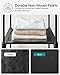SONGMICS Closet Wardrobe, Portable Closet for Bedroom, Clothes Rail with Non-Woven Fabric Cover, Clothes Storage Organizer, 55.1 x 16.9 x 68.5 Inches, Black URYG02BK