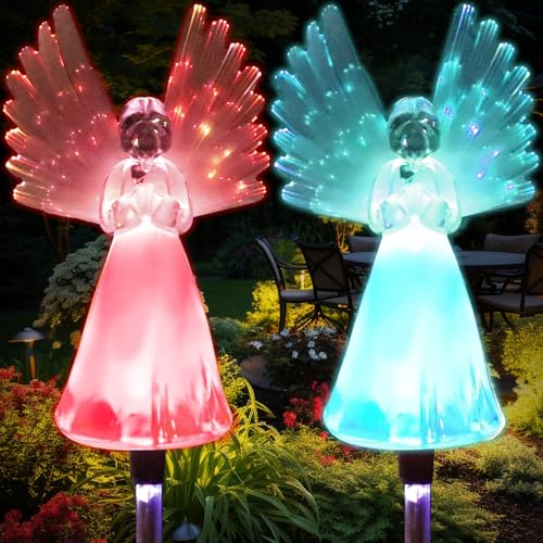 Lampe solaire ange de jardin : résolvez le manque d'éclairage extérieur avec ce lot étanche