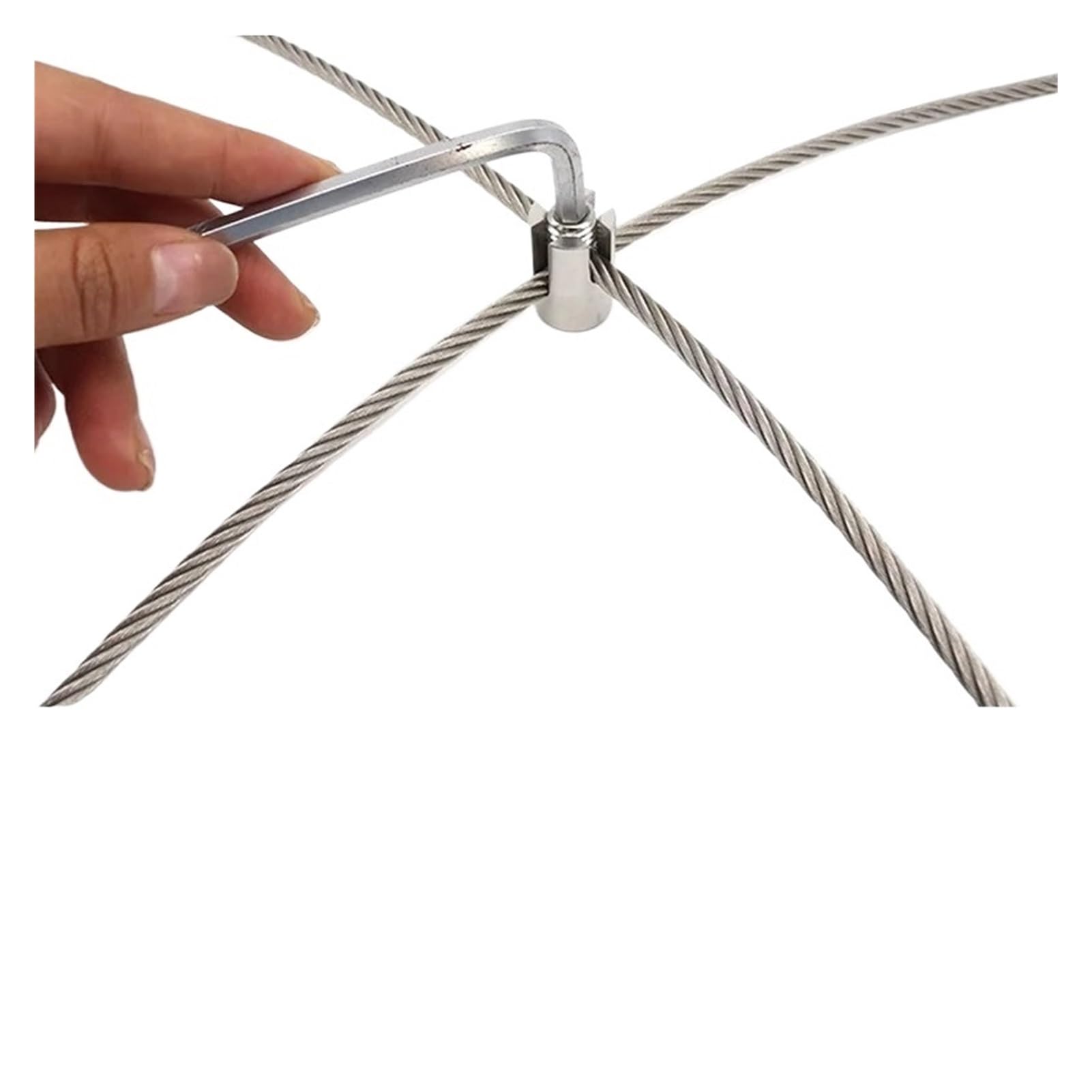 Morsetti per cavi a croce, 1 pezzo in acciaio, fibbia di bloccaggio fissa in acciaio inox 304, set di bulloni per dadi da M2 a M8 (diametro adatto a 2 mm)