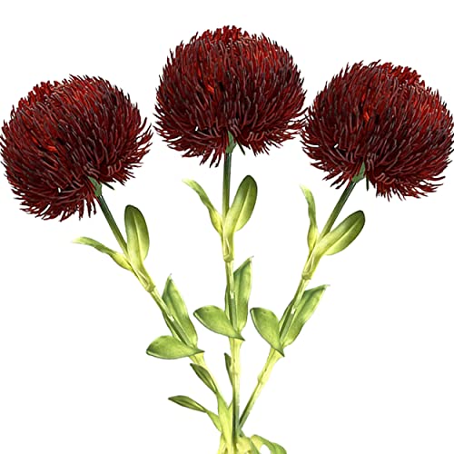 Cosybeau Artificial Fake Burgundy Flowers, Dianthus Dandelion Arrangement Plants Table Centerpieces Decorations For Baby Shower Birthday Home Living Room Bedroom Kitchen Office #TOP7