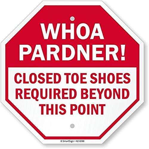 Panneau chaussures fermées obligatoires pour sécuriser vos zones
