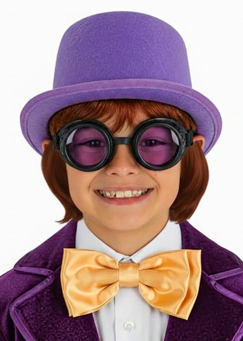 Struts Kids Size Willy Wonka Purple Top Hat