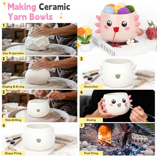 50% Off Coopay Axolotl Yarn Bowl with 14 Yarns