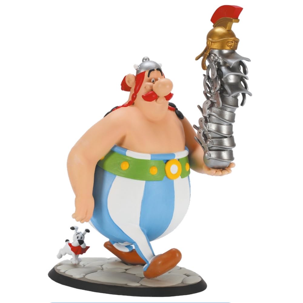 Plastoy SAS Obelix with a Stack of Helmets and Idefix, Multi-Coloured