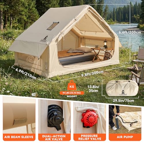 4P Inflatable Tent with Canopy