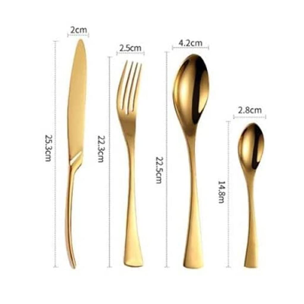 Amazon | 4点セット カトラリーセット 鏡面研磨 ステンレススチール