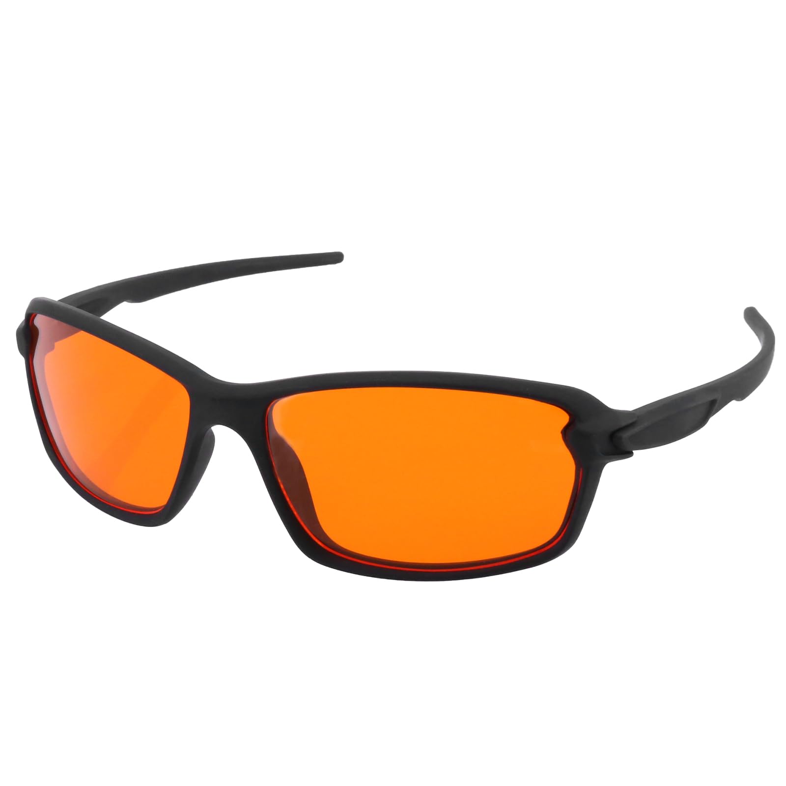 FIONOFY 100% Blue Light Blocking Amber Glasses for Sleep - Nighttime EyeWear, Computer Gaming Glasses for Men Women, Special Orange Tinted Glasses