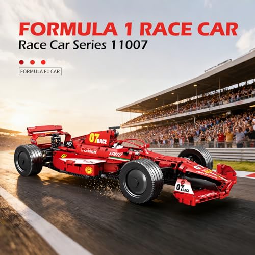 Image of Reobrix F1 Car Model Building Sets, 1:8 Scale Race Car Model Kit, Collectible Formula 1 Car for Display, Creative Gift Ideas for Adult F1 Racing Fans 14+