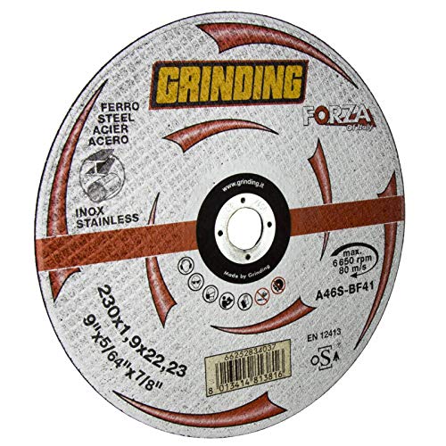 3 Pezzi-Grinding Forza Mola Abrasiva 230X1,9X22,23-Foro 22 Mm.Disco Taglio Per Ferro/Inox Per Smerigliatrice Angolare.