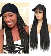 AliRobam Hat Wigs Baseball Cap with Senegalese Twist Braids Hair extensions Hat With Braided Hair...