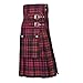 SHYNE KILTS U.K Macdonald Men's Fashion Sport Tartan Utility Kilt Deluxe Adjustable Kilt Sizes Pocket Kilt, macdonald, 30W
