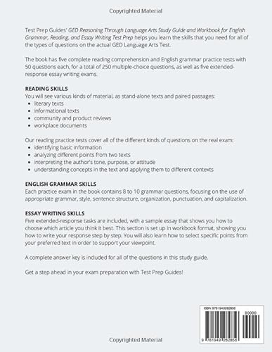 Ged Reasoning Through Language Arts Study Guide And Workbook For English Grammar thumb #1