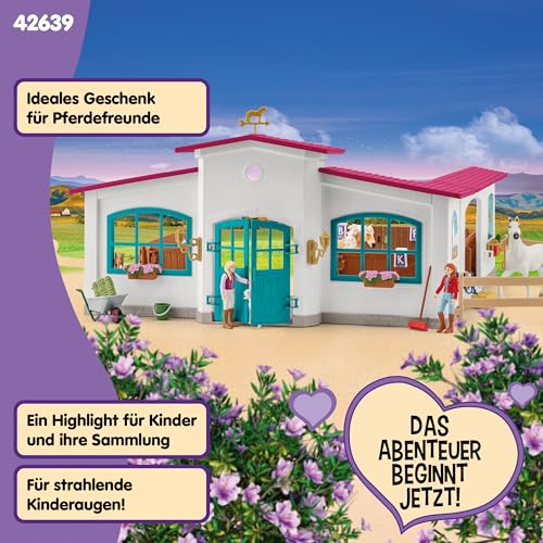 schleich Horse Club | Reithalle Peppertree 42639 | mit Hindernissen, Paddock, und vielem Zubehör | tolles Geschenk für Mädchen und Jungen | Pferde Spielzeug Kinder ab 5 Jahren | Set aus 179 Teilen