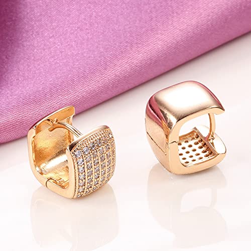 18k Plated Copper Zircon Bali Earrings (rrsd12843er)