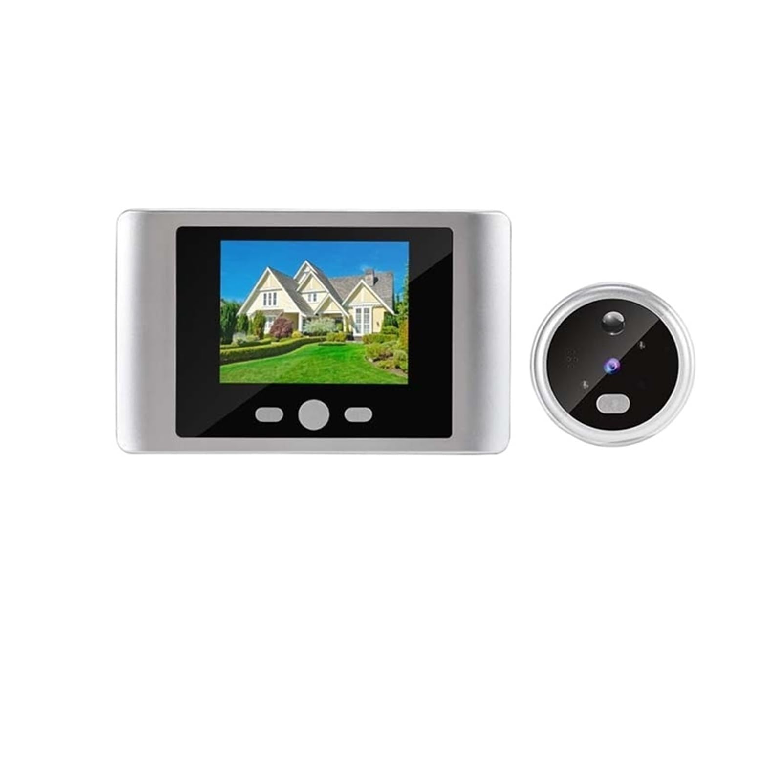 Doorbell Camera, Timbre con cámara y videoportero inalámbrico Inteligente, Pantalla LCD de 2,8 Pulgadas, detección de Movimiento PIR, ángulo Amplio de 100°